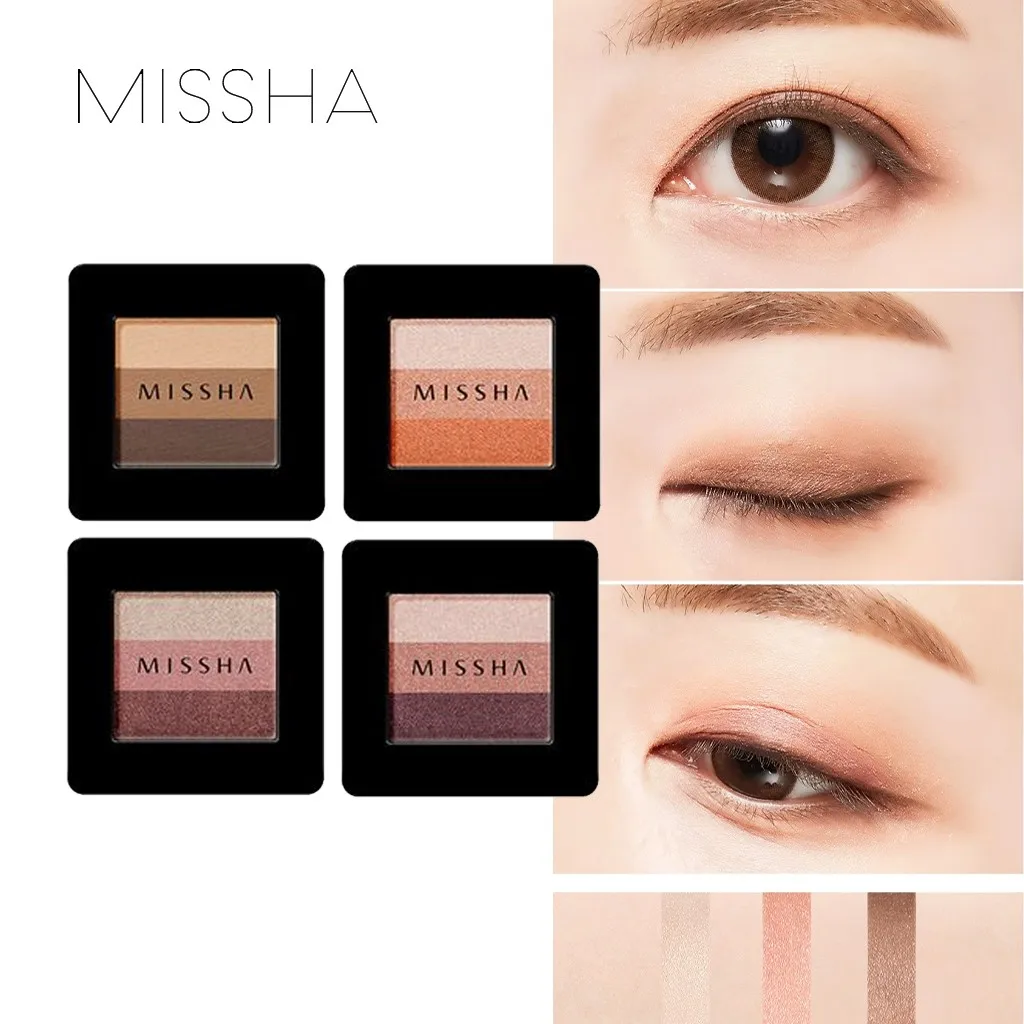 MISSHA Triple Eyeshadow 2g Palette Korea Make Up for Women Female Cosmetic Eye Pigments Waterproof Luxury Luminous Eyeshadow