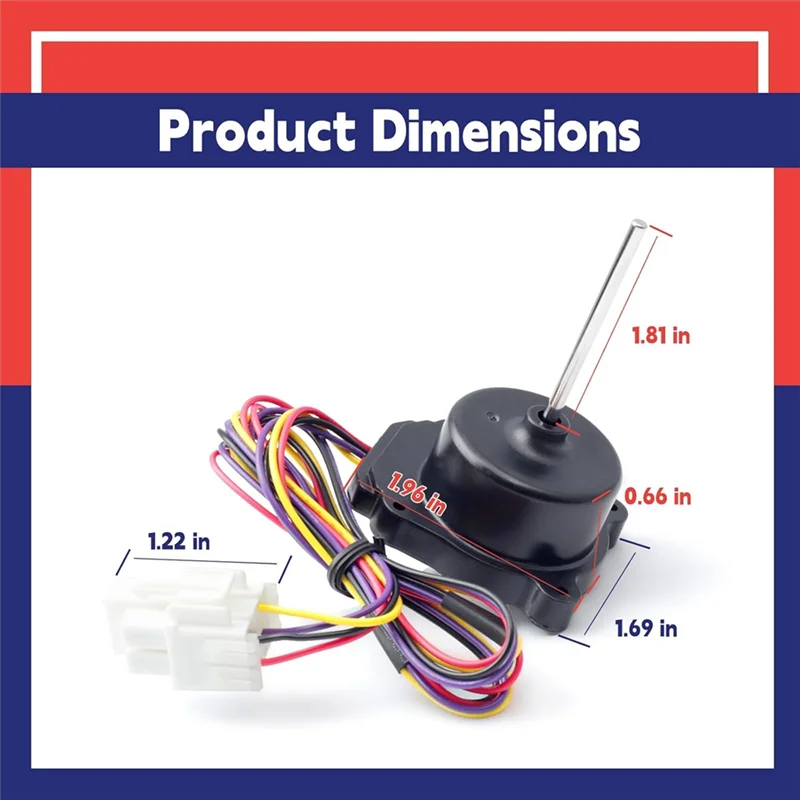 A84X-Refrigerator Condenser Fan Motor Assembly Compatible Motor Parts Replace RFD3410A111A