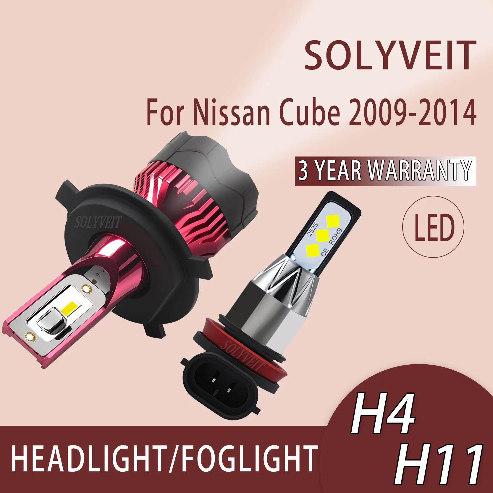 

Powerful Brightness Easy Installation Waterproof H4 H11 LED HEADLIGHT FOGLIGHT FOR Nissan Cube 2009 2010 2011 2012 2013 2014