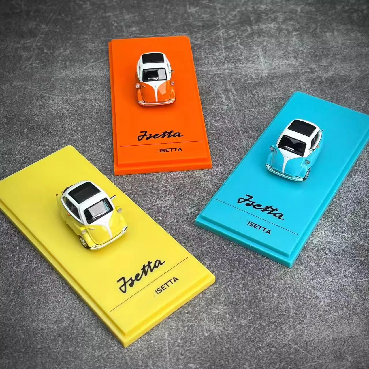 صندوق AR diecast نموذج 1/64 مقياس جديد Isetta زخرفة ثابتة مجموعة هدايا العيد #6