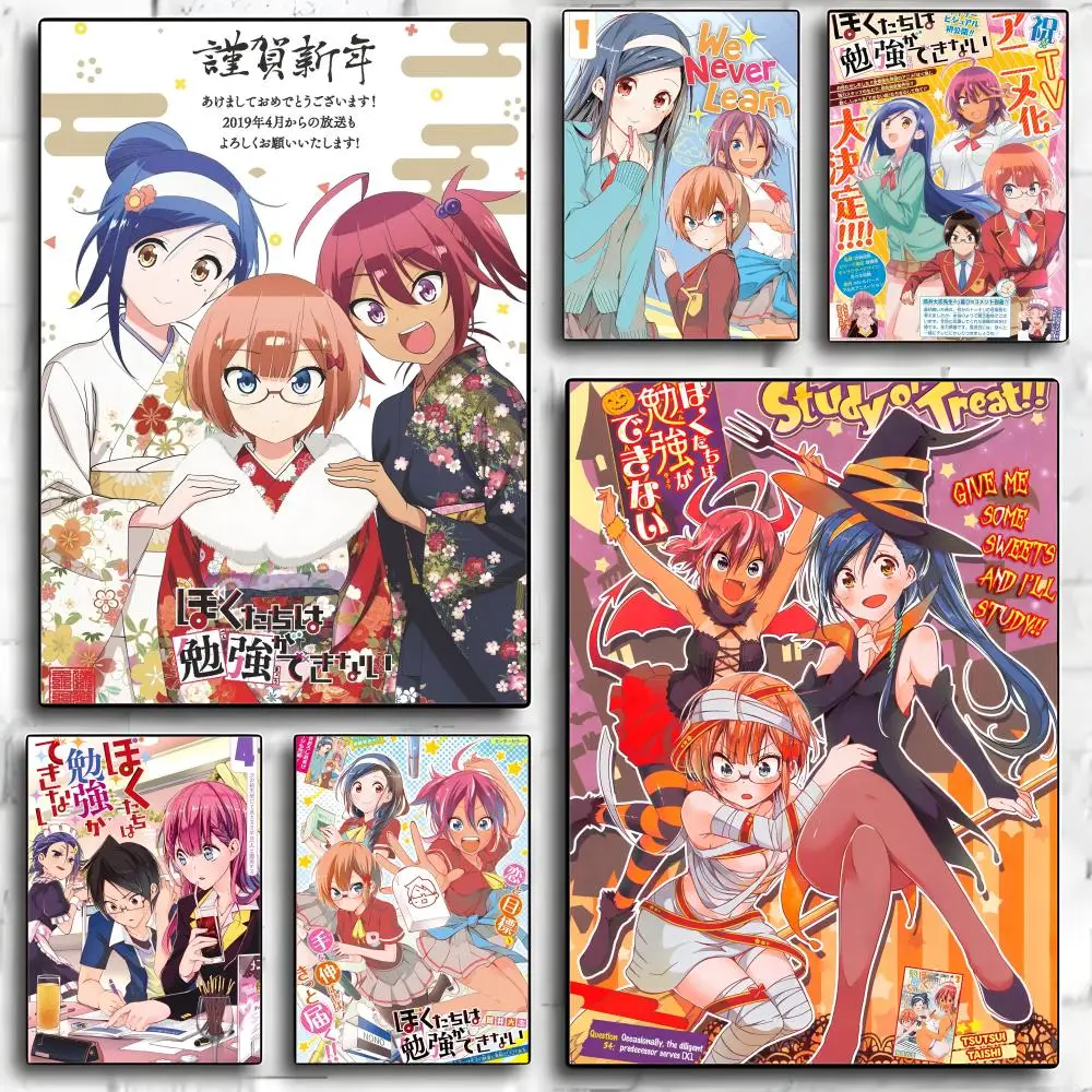 

Anime W-WE NEVER LEARN Poster HD Art Mural Waterproof Wall Decor Durable DIY Home Decoration for Living Room Bedroom