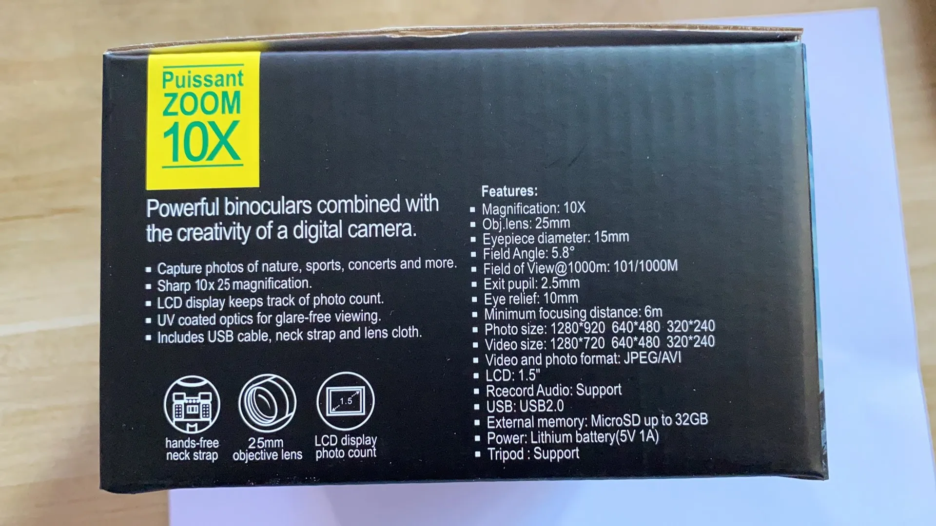 

HD телескоп ночного видения 10-кратный зум 720p цифровая видеокамера