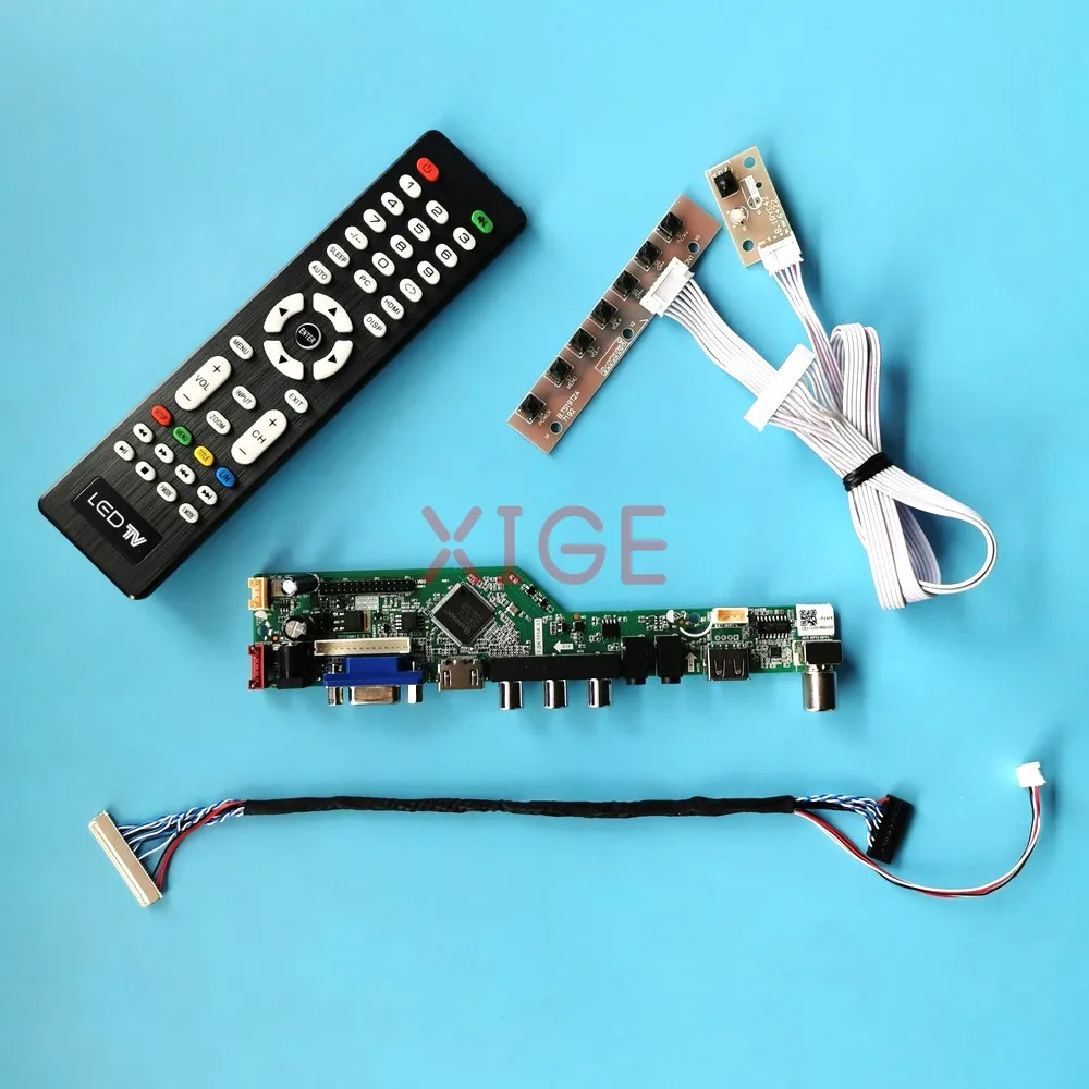 

Плата контроллера драйвера подходит для HSD121PHW1 HSD110PHW1 USB + AV + HDMI + VGA ТВ, аналоговый сигнал 1366*768, ЖК-матрица, 30-контактный комплект LVDS, DIY 12,1 дюйма