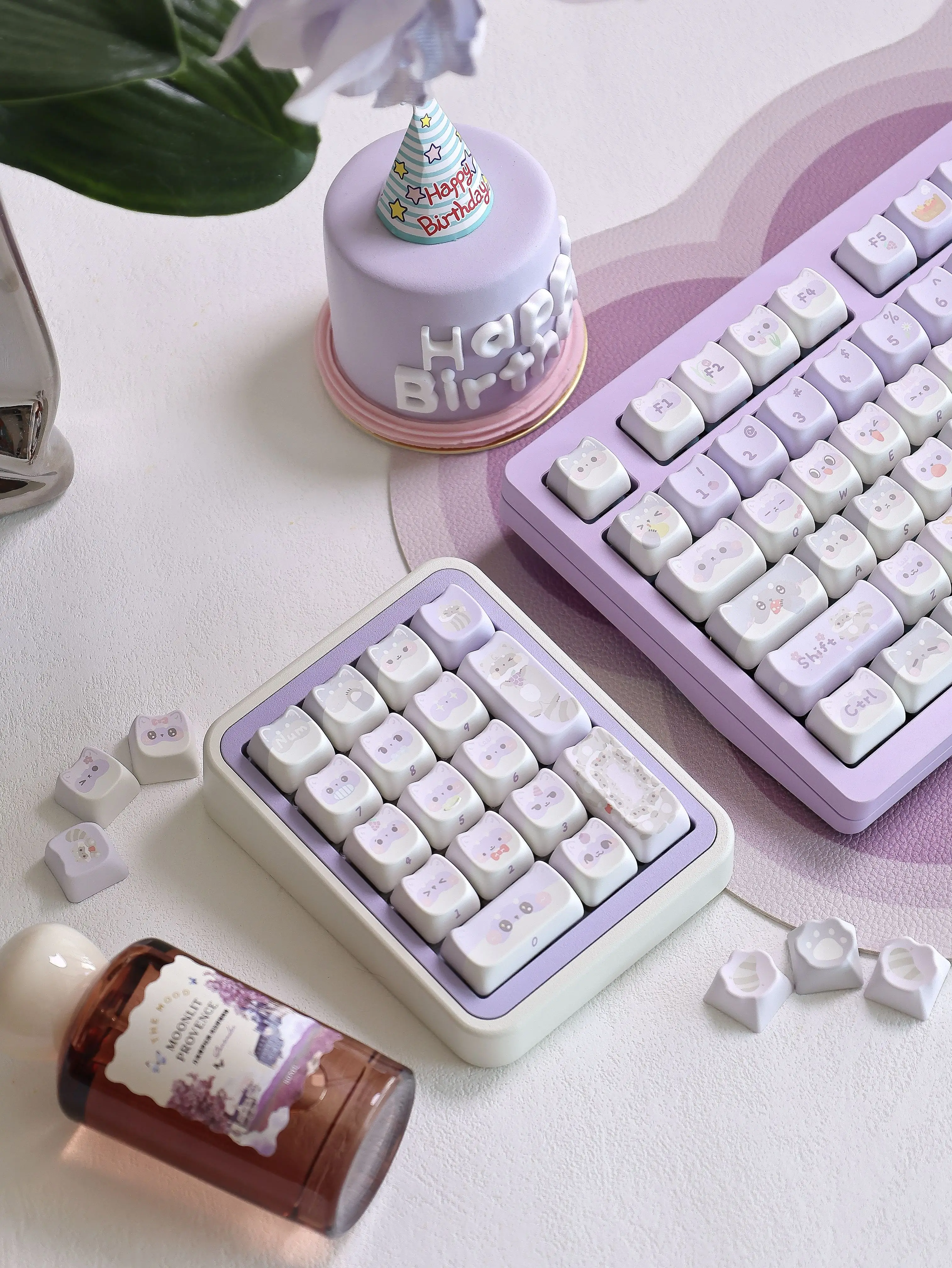 Lilac-Bluetooth付きの完全なメカニカルキーボード,5つの昇華型