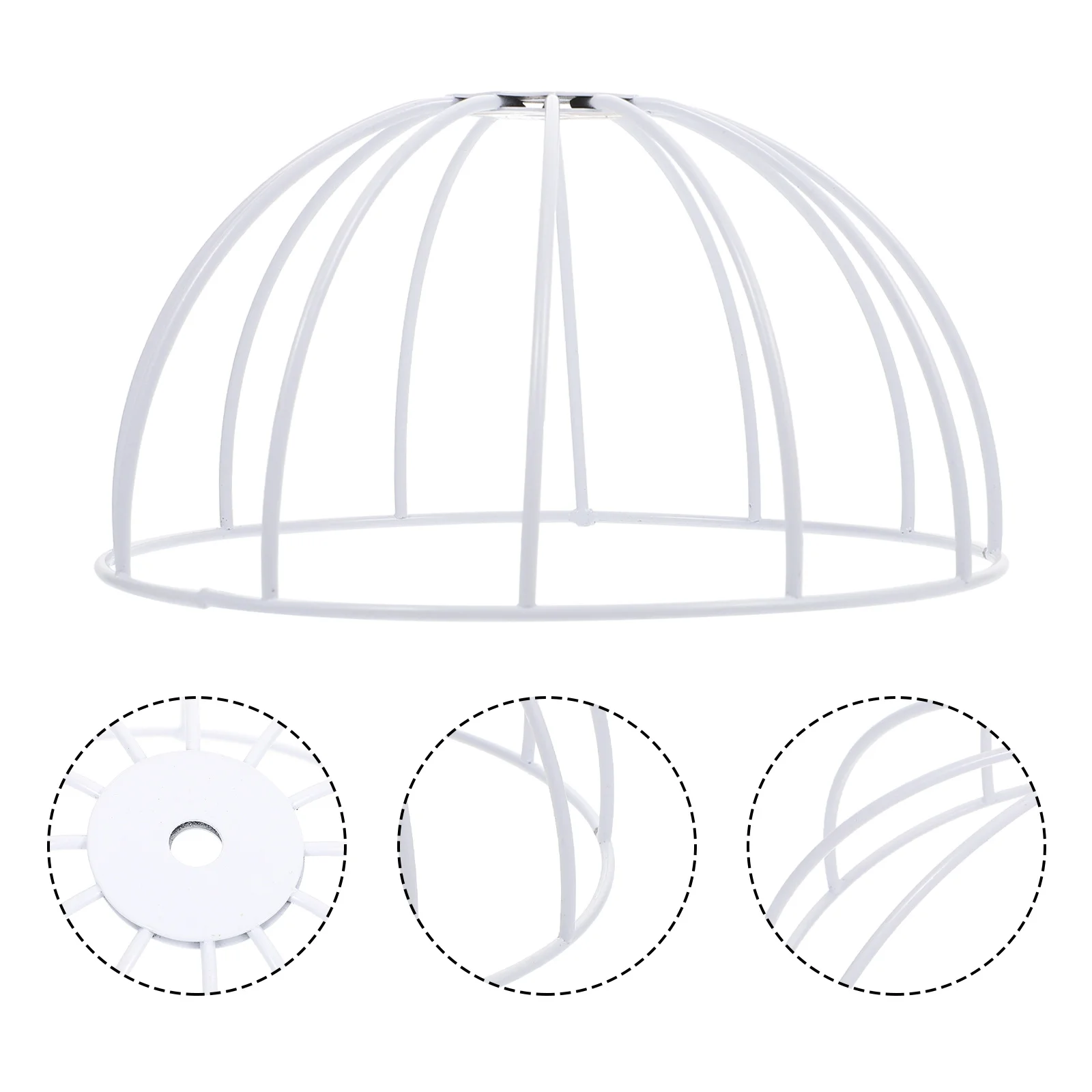 

DIY Lampshade Frame Large Pendant Light Craft Frames Hanging Fixture Iron Wire Cage Chandelier Bracket Ceiling Lighting