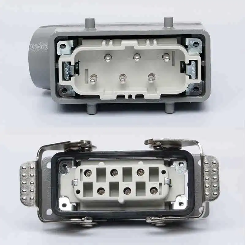 Heavy-duty connector 6-core side-out top-out H16B-HSB-006-1-2 rectangular aviation plug socket current 35A