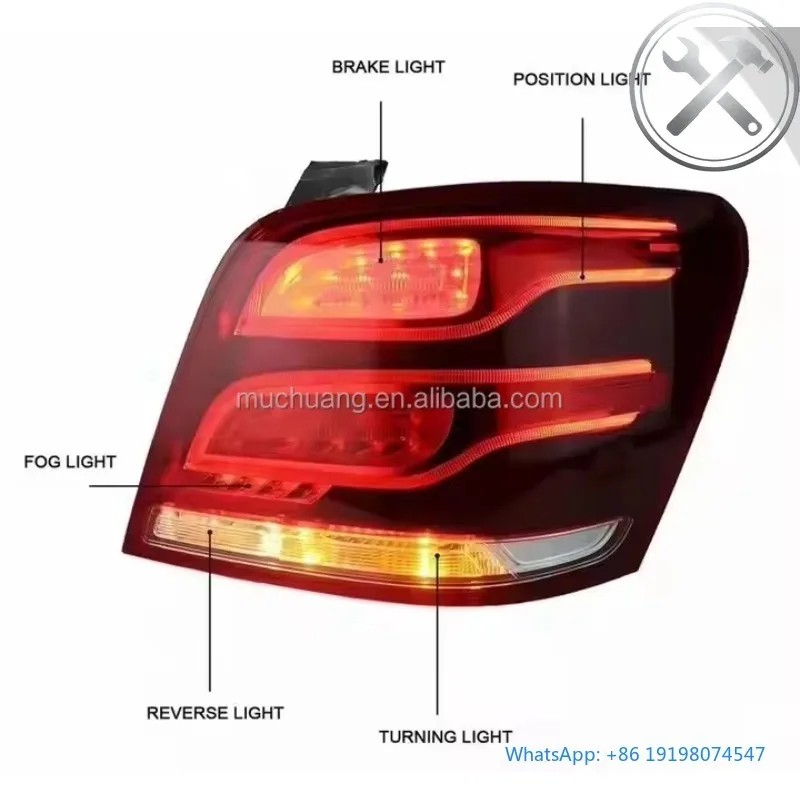 

Mid Size SUV W204 X204 2007‑2015 Full LED Taillights Assembly Upgrade LED Chip 6000K Sequential Turn Signal Waterproof Auto Pa