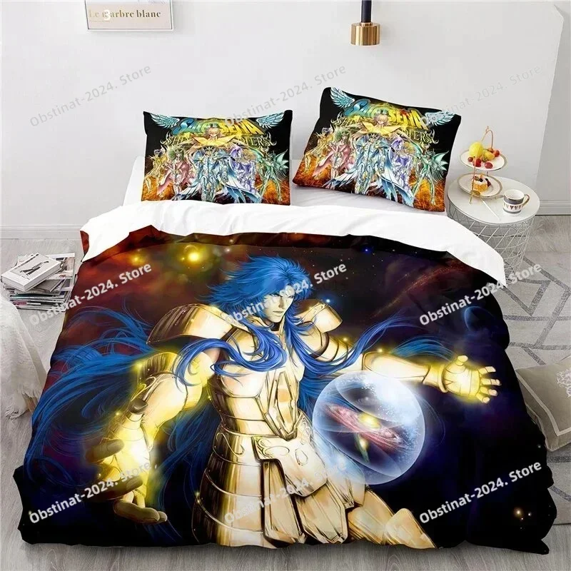 Anime Saint Seiya Bedding Set Duvet Cover Bedroom Comforter Covers Single Twin King ​Size Quilt Cover Home Textile