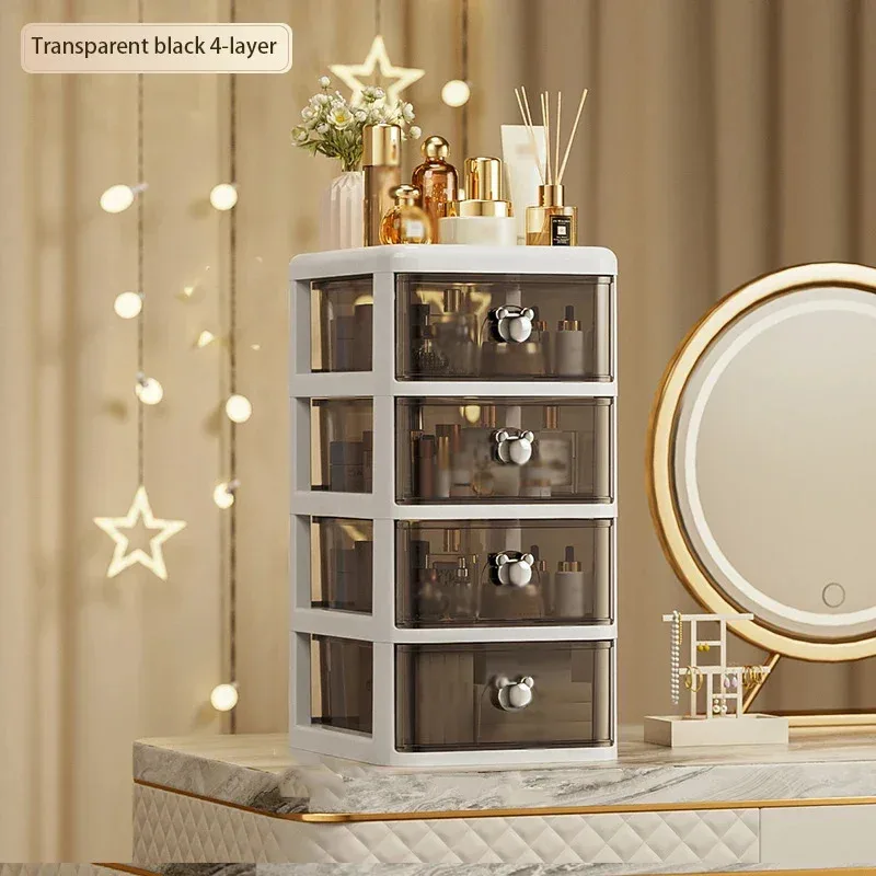 

Маленький 4-ярусный органайзер для косметики с регулируемыми секциями, пластиковый, настольный