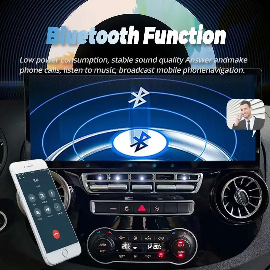 17 pulgadas Android 14 Carplay Auto radio para Mercedes Benz Vito 116 W447 2016 2018 estéreo GPS reproductor de vídeo Multimedia navegación DSP
