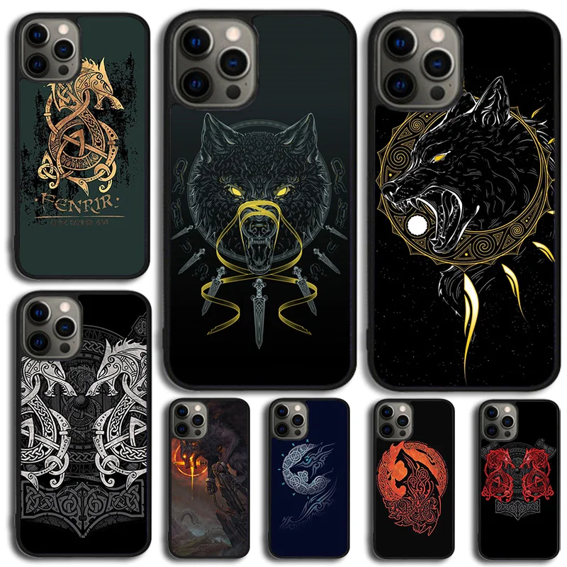 Nordic Fenrir Celular Mobile Phone Cases For iPhone 16 15 14 12 13 mini 11 Pro MAX 6 7 8 Plus SE2020 Coque Fundas