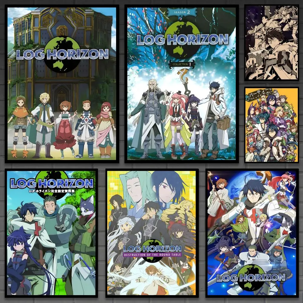 Log H-Horizons Hot Anime Poster Vielseitiges HD-wasserfestes Wandkunstwerk Selbstklebende Dekoration für jeden Raum Ideales Geschenk