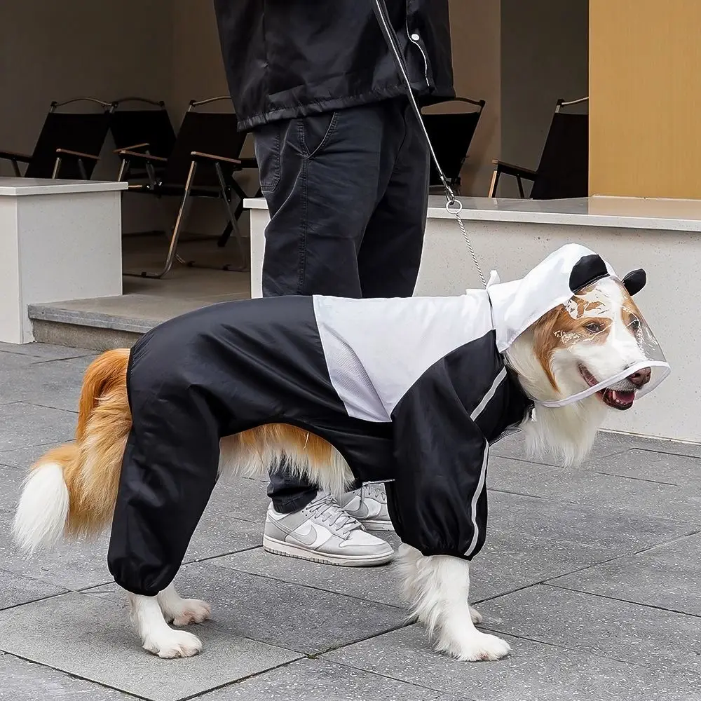 Capa de chuva para cachorro de desenho animado com capuz, formato engraçado ajustável, sapo 3d, poncho para animais de estimação, elásticos, reflexivo, quatro pernas, fantasia de cachorro ao ar livre