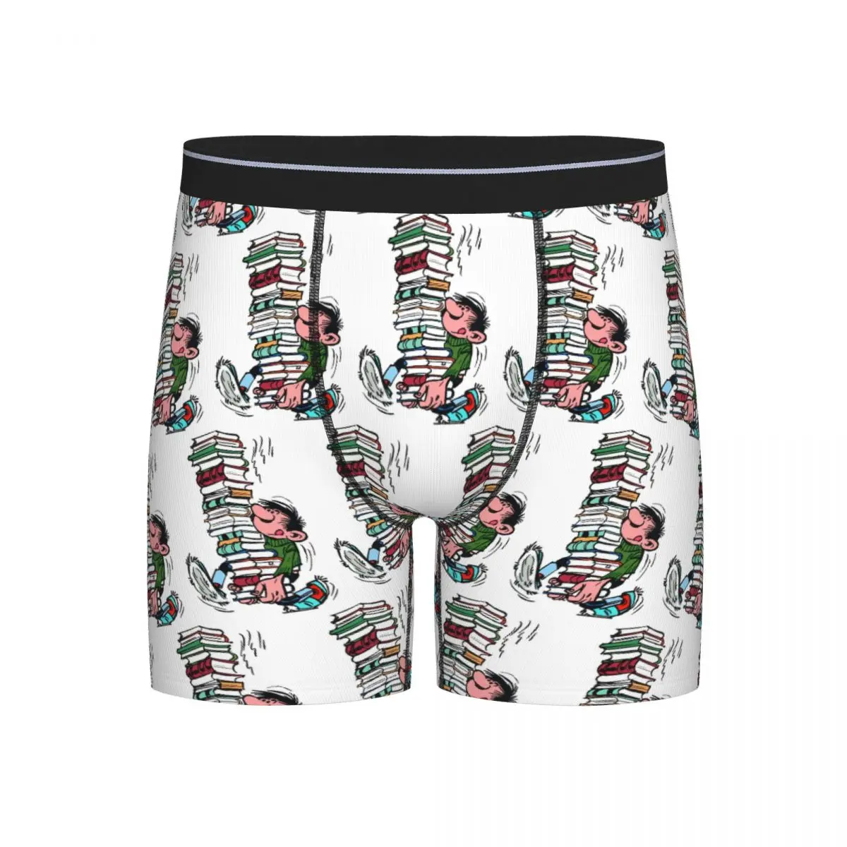 

Long Boxer Underpants Shorts Gaston Lagaffe Panties Men's Breathable Underwear for Homme Man Boyfriend Gift