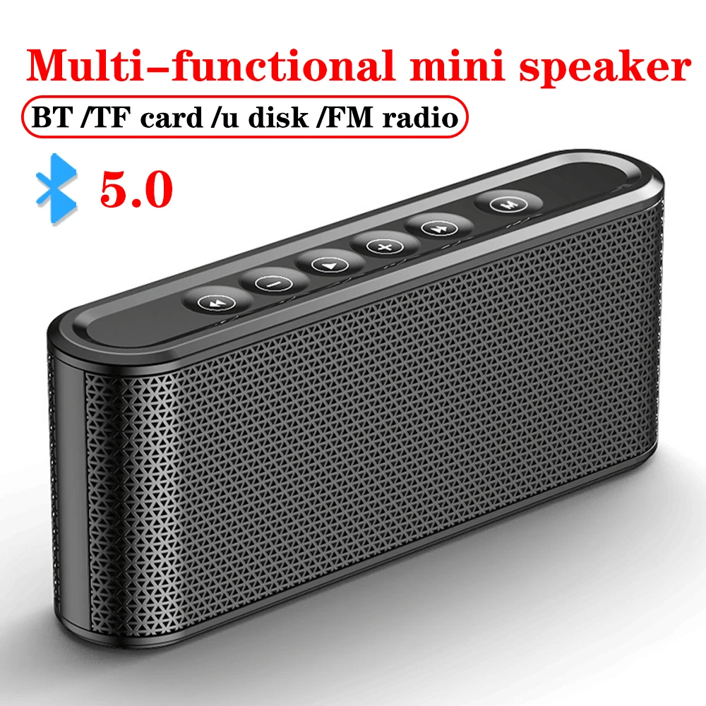 Bluetooth-compatible Speakers Portable Outdoor Mini Audio Ultra-thin Loudspeaker Support TF Card USB Disk Subwoofer Mobile Power