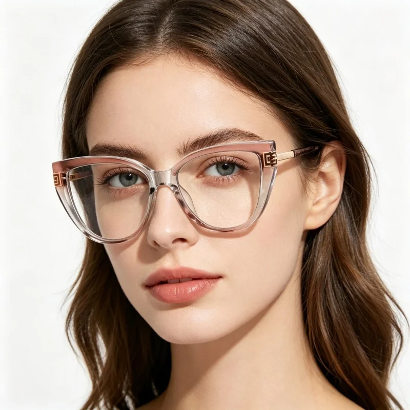 BETSION TR90 Butterfly Reading Glasses for Women Unique Design Myopia Anti-blue Light Customizable Presbyopia Fashionable New Ar