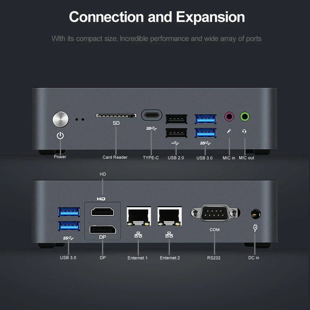 Chatreey mini pc  i7 10510U i5 10210U Nvme SSD Windows 11 gaming desktop computer 2xGigabit Ethernet