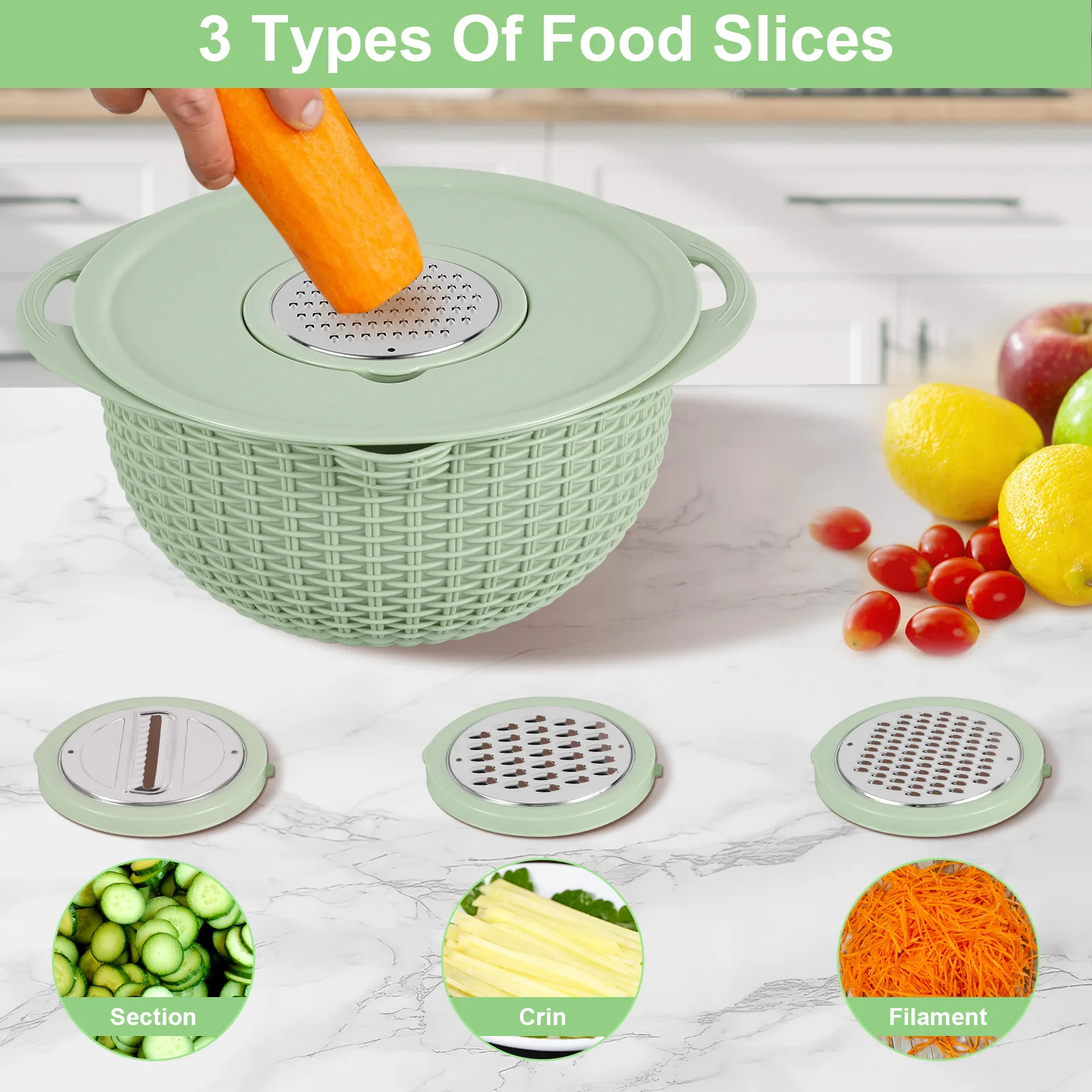 Rice Sieve Plastic Colander Kitchen Drain Basket Vegetables Fruits Washing Storage Basket Food Strainers Bowl Kitchen Tools