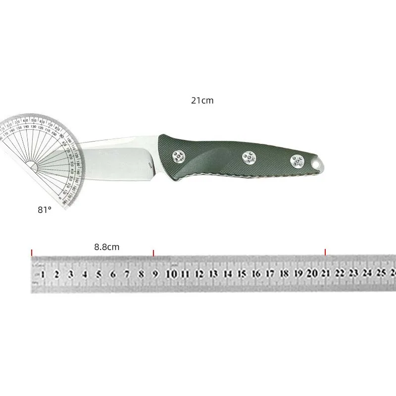 5CR15 steel straight knife Outdoor tool knives High hardness Handmade knife nylon fiber handle