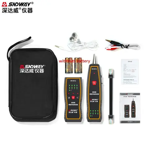SNDWAY 네트워크 라인 파인더, SW801B, 801A 네트워크 케이블, 전화 케이블, 전기 기술자 네트워크 라인 테스터