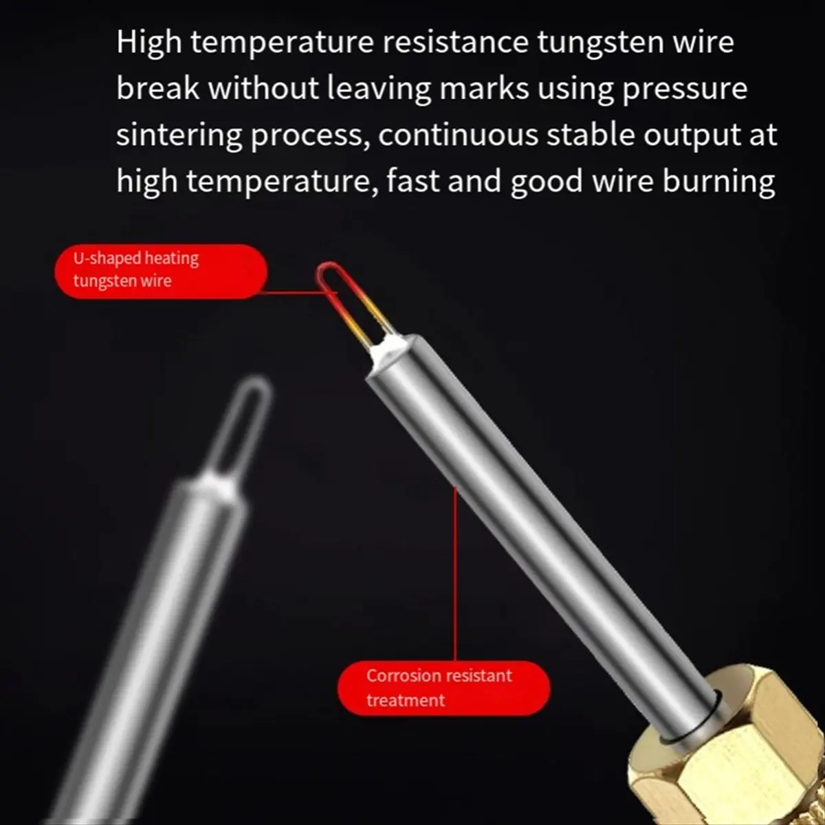 A56K 4pcs 510 Interface Soldering Tips and Burnt Threads for USB Rechargeable Temperature Adjustment Soldering Pen