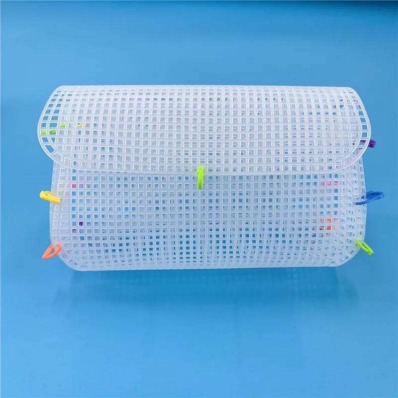 Plastic Weaving Cross Stitch Plastic Mesh Cloth For Bag Making DIY Handcraft Bags Weaving Material Bags Made Plastic Grid Hook