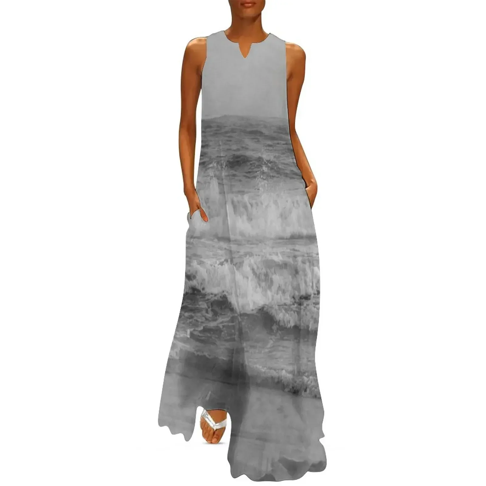 

Sea ocean beach Photo 34 grayscale Long Dress elegant women's dresses sale Female clothing Party dresses for women Dress