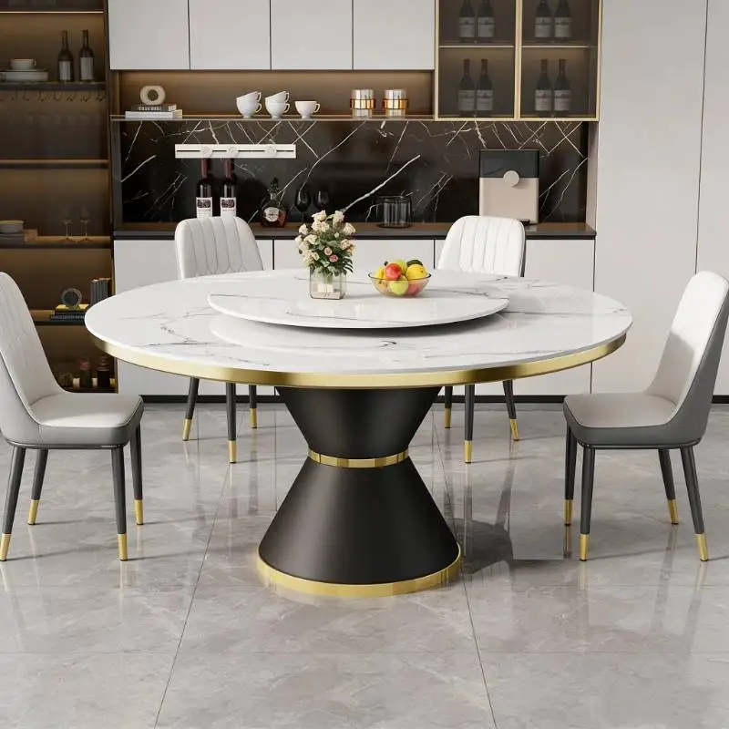 Rotating Roun Restaurant Tables Design Modern Nordic Dinette Dinner Table Kitchen Conference Muebles Para Hogar Furniture Home
