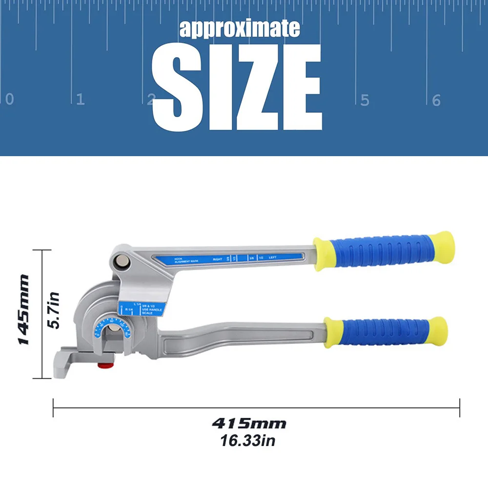 

3in1 Manual Lever Pipe Tube Bender Multifunction Bending Tool for Copper Aluminum Iron Stainless Steel Pipes HVAC Plumbing DIY