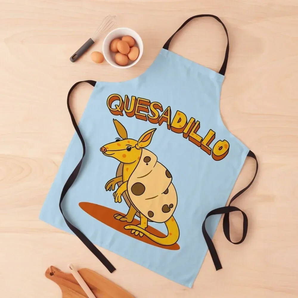 

Cheese Pun Armadillo Quesadilla Mashup Apron Men kitchen Women Kitchen with pockets Apron