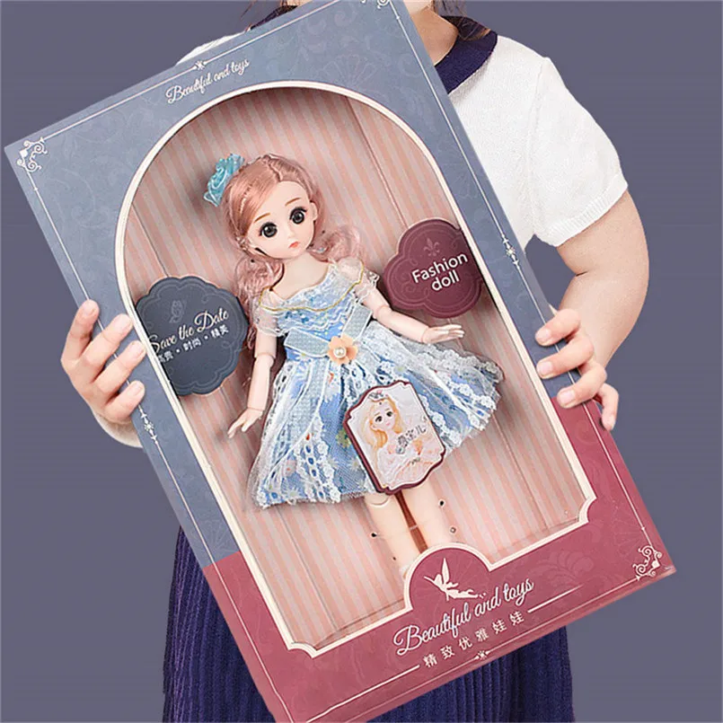 BJD Doll Toys DIY Toy for Girls Gifts 41CM Box Bicycle Princess Bag Pet Shop Children's Toy Birthday Gift Joint Movable Full Set