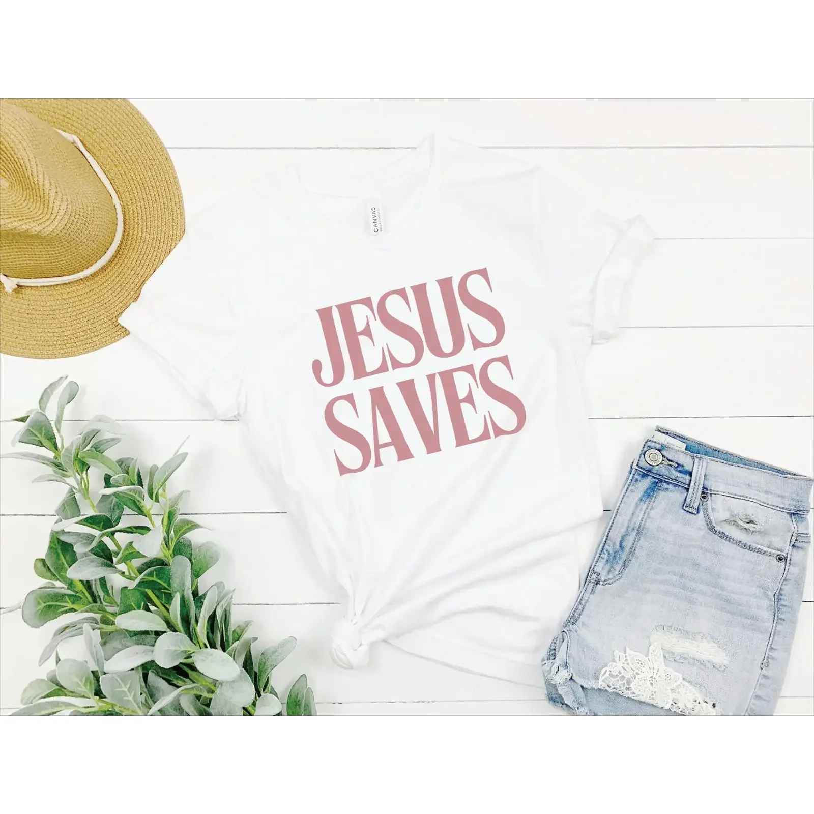 Jesus Saves, archivos SVG, PNG y DXF para cortar o usar como clipart, proyectos DIY, estilo vintage, versátil, elegante, ligeramente de diseño, para ropa.