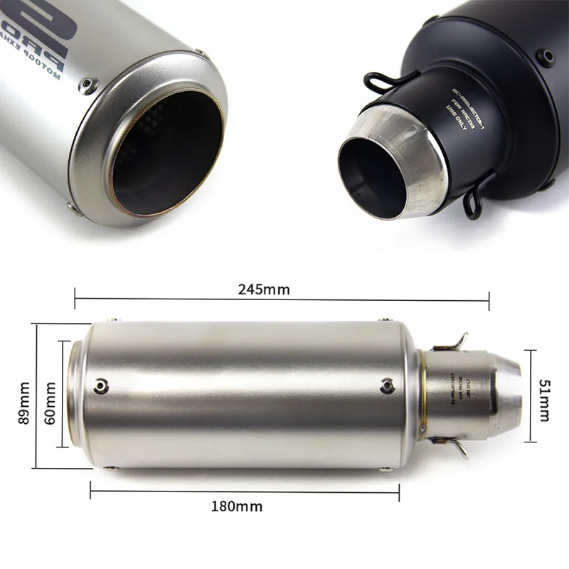 51 مللي متر دراجة نارية العادم اسطوانة ألياف الكربون العادم نصائح ل SC مشروع الهروب كاواساكي سوزوكي ياماها العالمي العادم الأنابيب