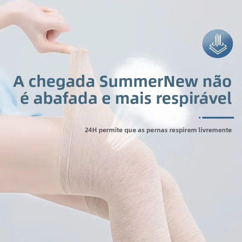 Joelheiras de Aodão Coloridas Versão Fina de Verão para Ambientes com Ar Condicionado sex Antiderrapantes Longas para P...