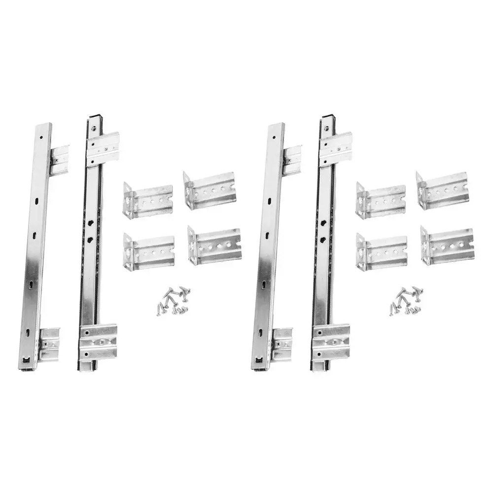 2Pairs Keyboard Slide Rail Sturdy Extension Drawer Track for Office Desk Storage Cabinet Smooth Silent Closing Experience