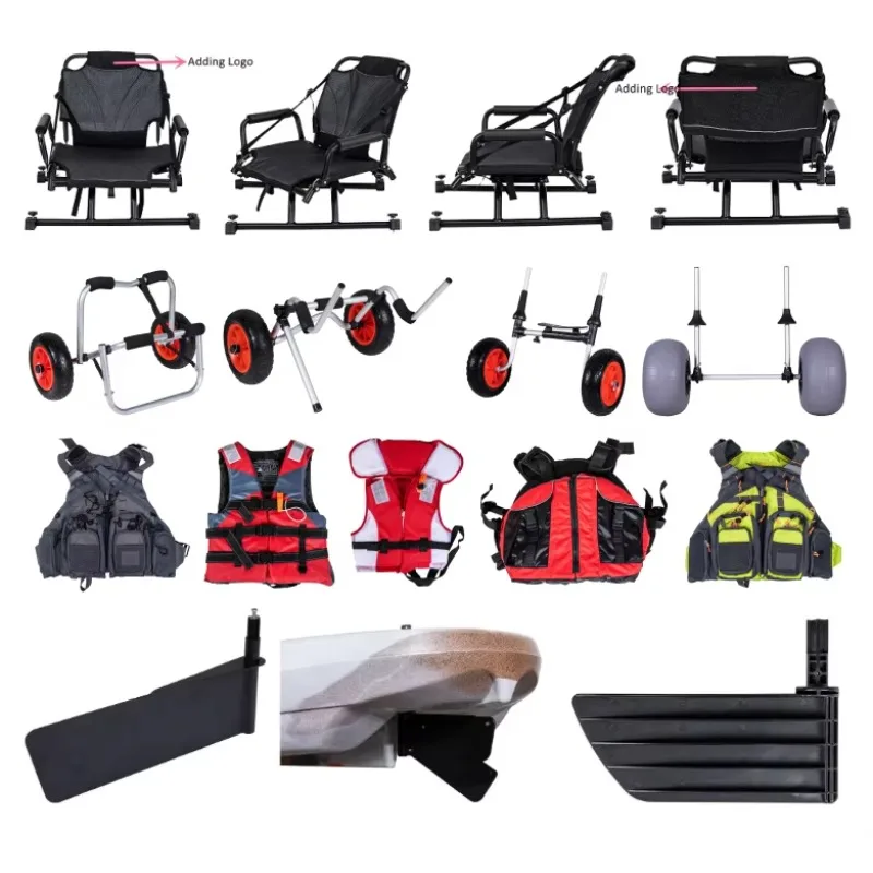 شعبية الرياضات المائية 2.9 متر مجداف واحد PE دواسة الصيد كاياك مع اكسسوارات للقوارب 2025 المحرك