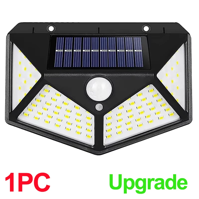 1/2/4 Stuks 100 LED Solar Wandlampen Outdoor Solar Lamp Bewegingssensor Zonne-energie Zonlicht Straatverlichting voor Tuin Nachtlampje