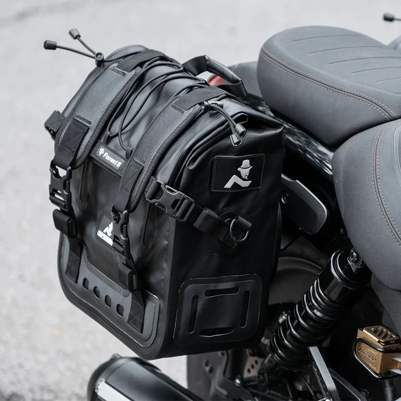 ユニバーサルレトロオートバイ乗馬サイドバッグ大容量防水クイックリリースサイドハンギングバッグ TR300 TR300 PLUS用