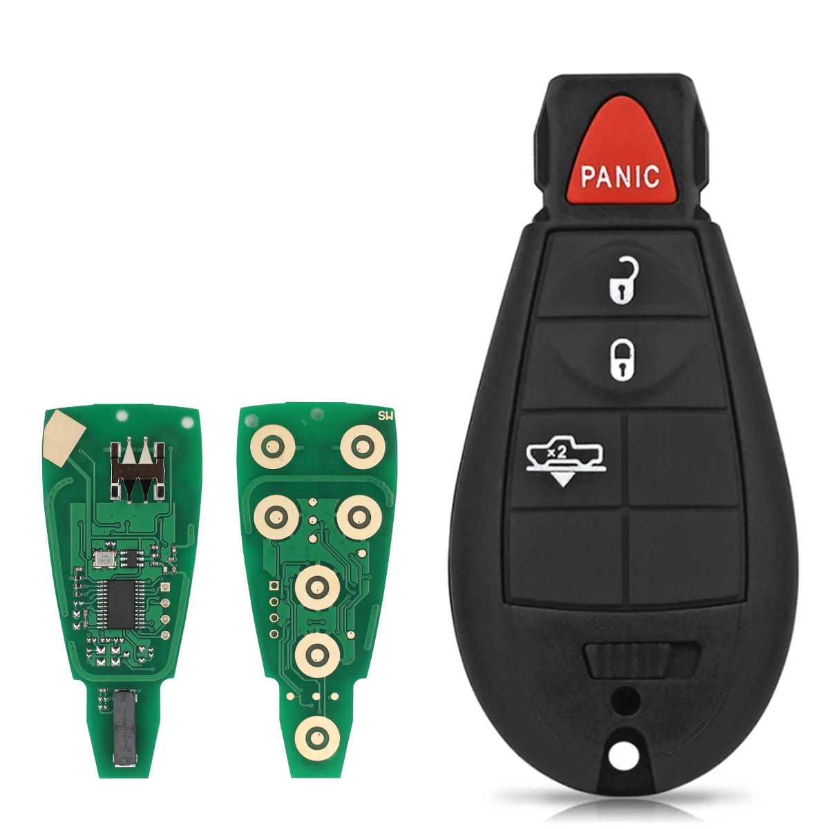 

2 Pcs/lot 3 4 5 Buttons 433MHz 4A Chip for Jeep Cherokee Dodge RAM 2014 - 2019 Auto Remote Fobik Key Fob FCC ID: GQ4-53T-4A