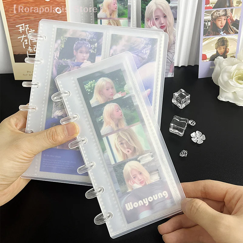 [cc]10/20Sheets Pockets Transparent Photo Album Binder For 3 Inch 3.5 Inch Postcard Photo Book Photocard Holder