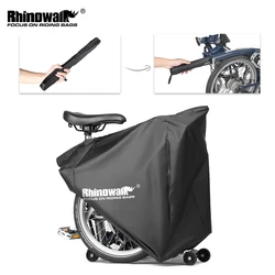 Rhinowalk Folding Bike Cover For Brompton Lightweight Storage Bag With Double Slide Zippers Bottom Tightening Space Saving Cover