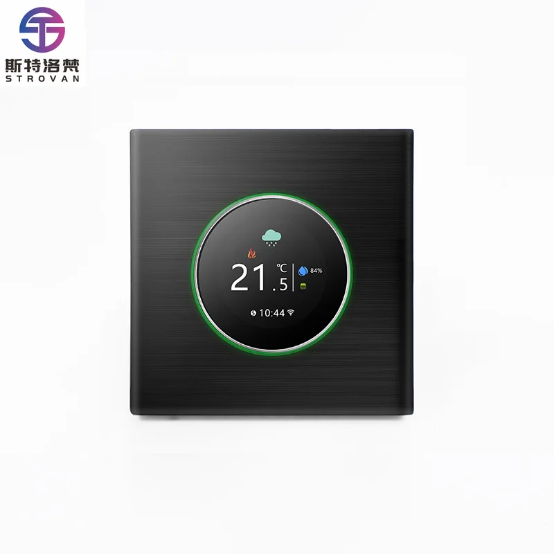 

WiFi-Controlled Smart Water Floor Thermostat Panel Adjustable Temperature Knob Wireless Switch for Boiler Digital Display