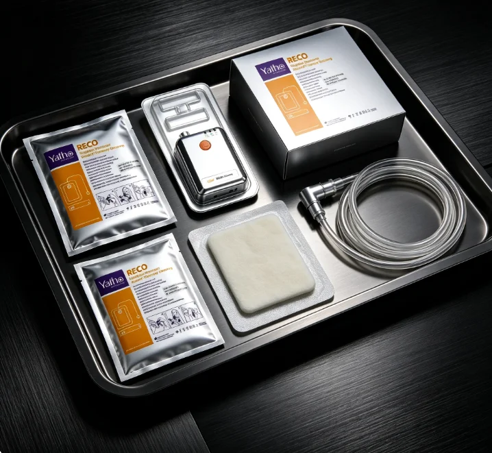 NPWT Negative Pressure Wound Therapy Kit Professional Home Use Medical Device with 2 Pcs Medical Dressings for Wound Care