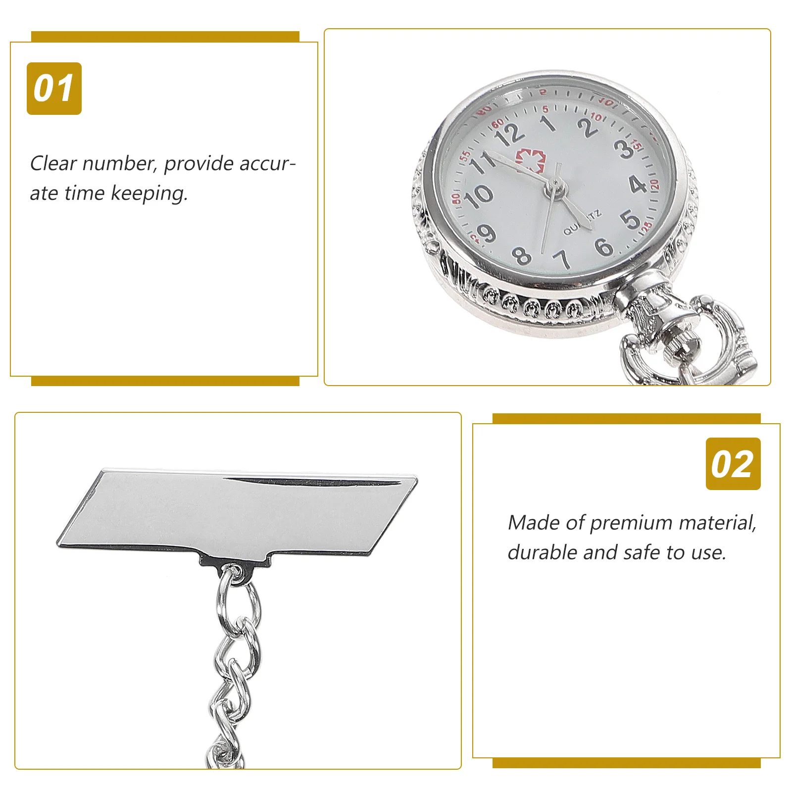 ساعة جيب معلقة للممرضات، ساعة مميزة للطبيب والممرضات، رقم واضح، حفظ الوقت الدقيق للموظفين الطبيين، هدية عصرية #6