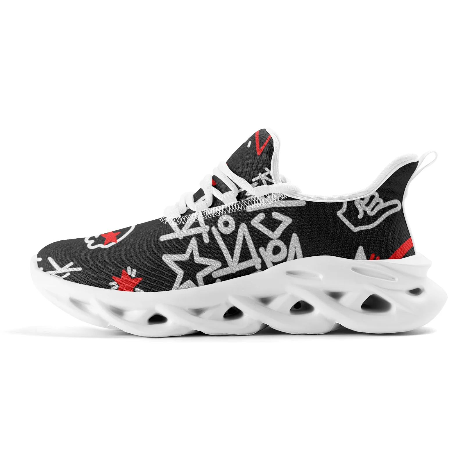 

Graffiti Pattern Unisex Casual Sneakers for Men Women Walking Running Shoes Lightweight Footwear for Teenages Full Size EU 36-48