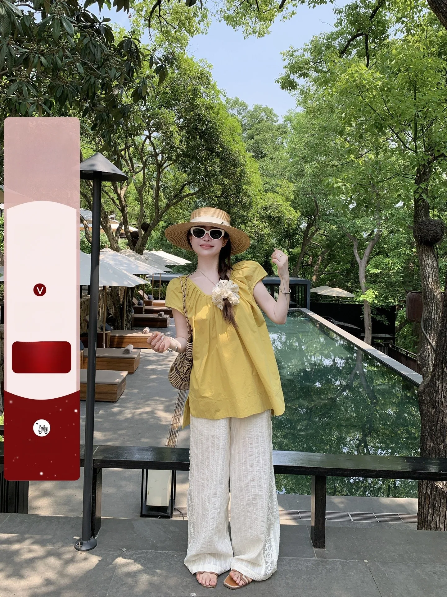 

Летний свободный топ с круглым вырезом и короткими рукавами-фонариками для женщин, из тонкой ткани, стандартной длины