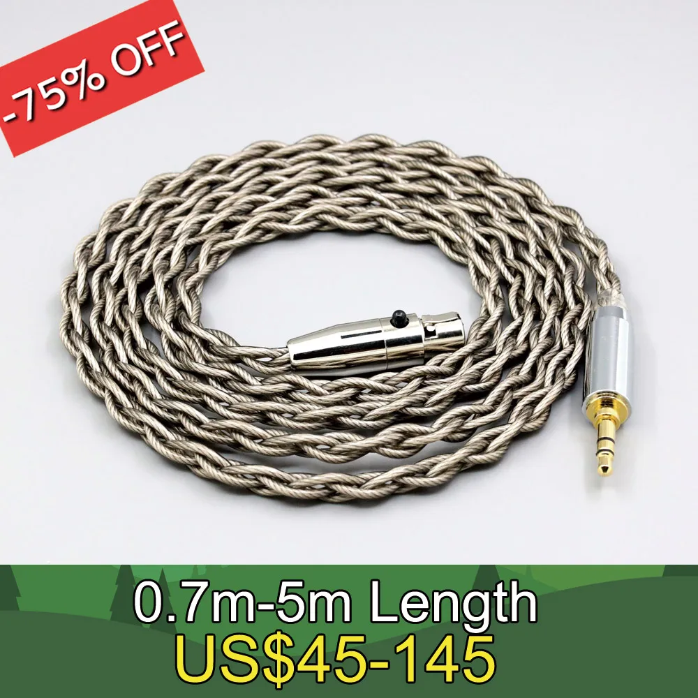 

99% Pure Silver + Graphene Silver Plated Shield Earphone Cable For AKG Q701 K702 K271 K272 K240 K141 K712 K181 K267 LN007959