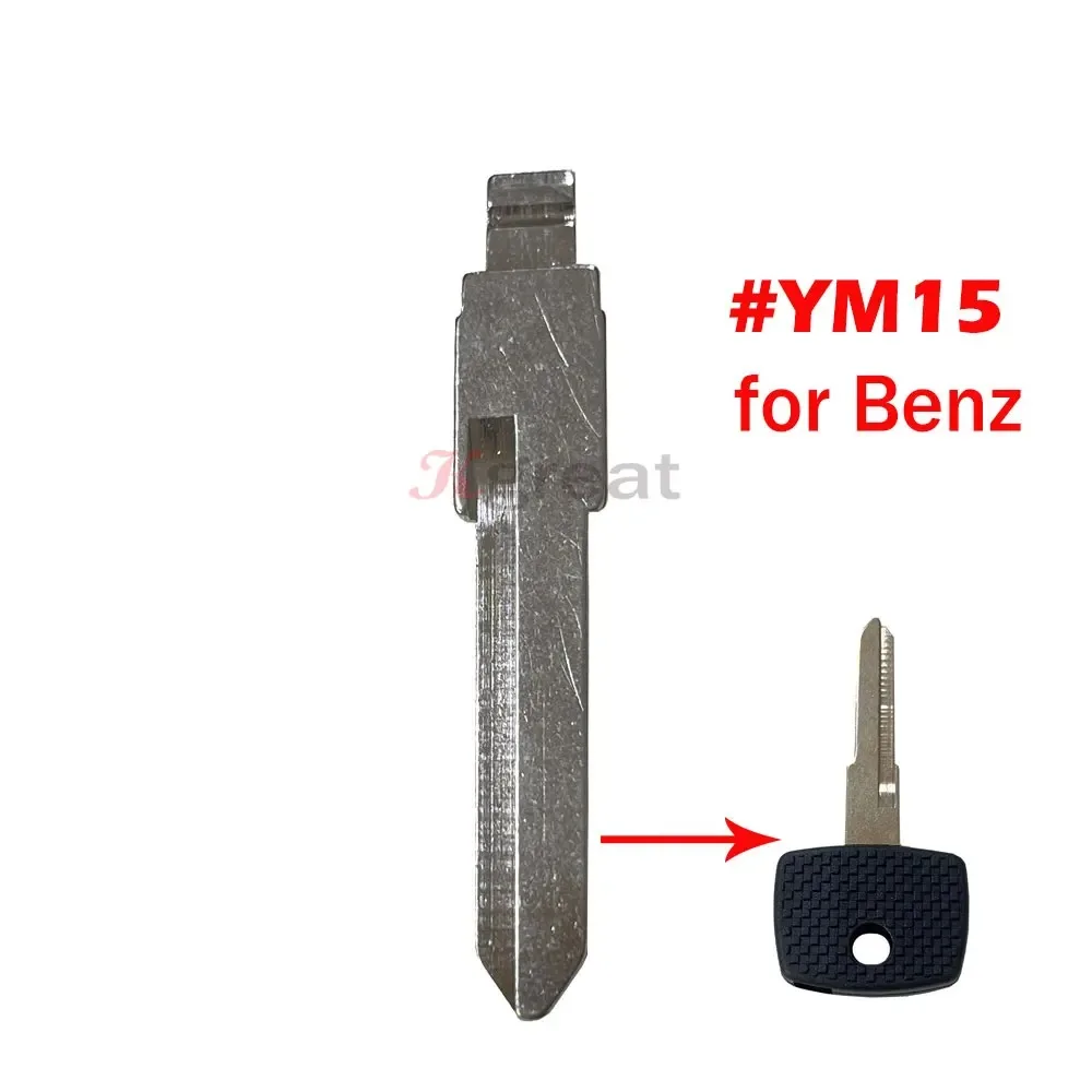 10pcs/lot YM15 Uncut Key Blade for Benz Remote Car Key Blade for Mercedes Vito Actros Sprinter V Class Replacement Car Key Blank