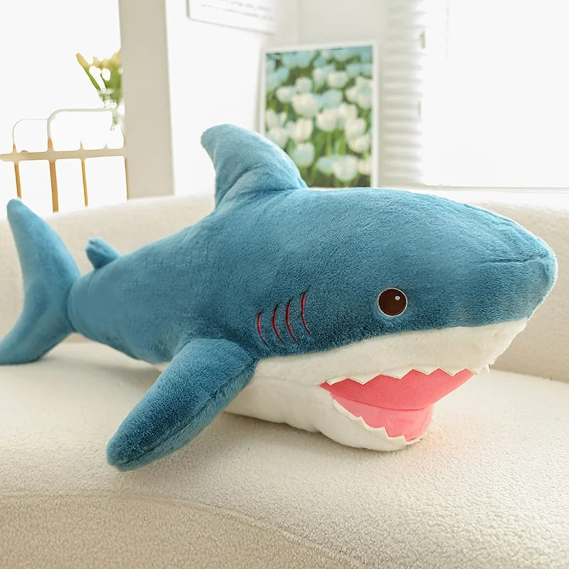 New Rabbit Hair Shark Plush Toy Cute Shark Doll Sleeping Pillow Doll Home Pillow Children'S Birthday Gift Doll Gift To Friends