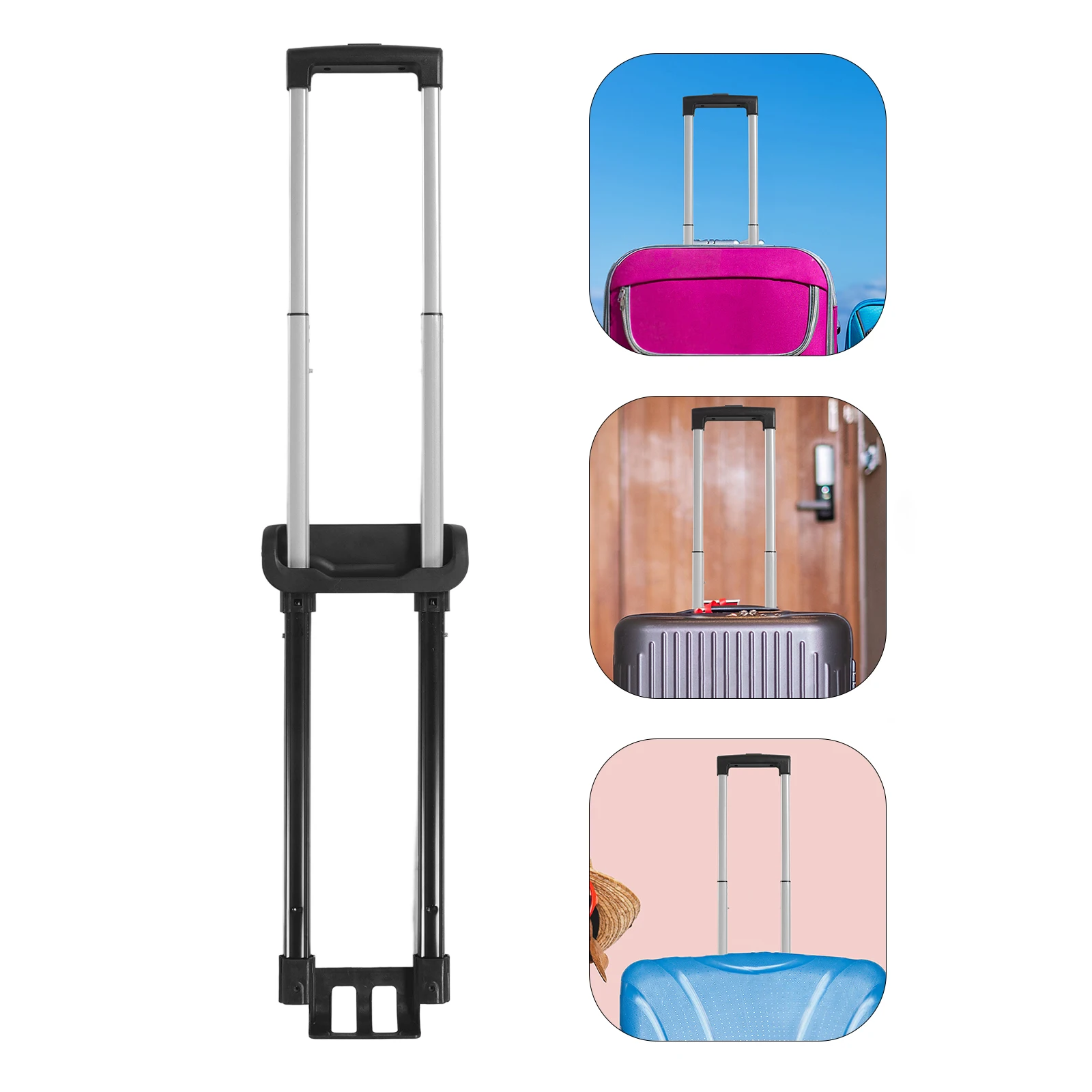 

Luggage Replacement Handle Extender for Suitcase Trolley Vintage Durable Iron Portable Lightweight Adjustable Pull Rod